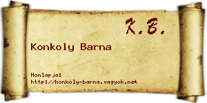 Konkoly Barna névjegykártya